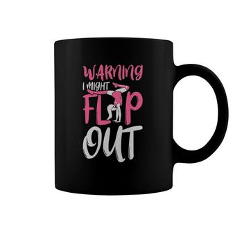 Gymnast And Cheerleader Design Warning I Might Flip Out Coffee Mug | Mazezy