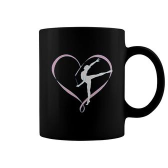 Gymnastics Gymnast Heart Ribbon Love Coffee Mug | Mazezy