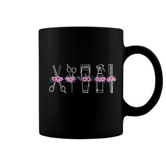 Hair Stylist Barber Tools Floral Hairdresser Tools Coffee Mug - Thegiftio