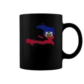 Haitian Flag Map Silhouette Travel Caribbean Haiti Coffee Mug | Mazezy