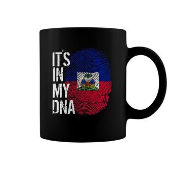 Haitian Pride Fingerprint - It's In My Dna Haiti Flag Coffee Mug | Mazezy