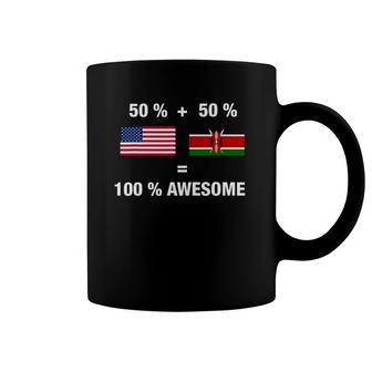 Half Kenyan Half American 100 Kenya Flag Coffee Mug | Mazezy