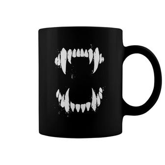 Halloween Horror Wolf Dog Vampire Monster Teeth Costume Pullover Coffee Mug | Mazezy