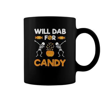 Halloween Will Dab For Candy Skeleton Dancing Pumpkin Coffee Mug | Mazezy