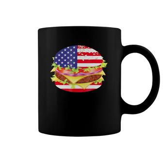 Hamburger Usa Flag - 4Th Of July Bbq Coffee Mug | Mazezy UK