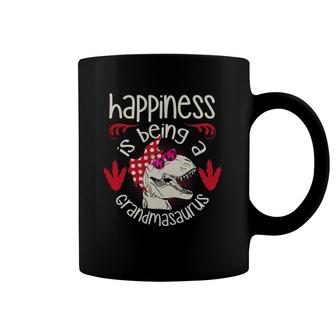 Happiness Is Being A Grandmasaurus Funny New Grandmother Coffee Mug | Mazezy