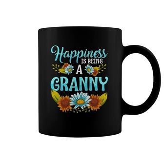 Happiness Is Being A Granny Cute Floral Mother's Day Gifts Coffee Mug | Mazezy