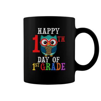 Happy 100Th Day Of First Grade Owl Funny Teacher And Student Coffee Mug | Mazezy