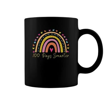 Happy 100Th Day Of School Teacher Rainbow 100 Days Smarter Coffee Mug | Mazezy