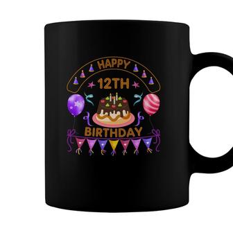 Happy 12Th Birthday Cake Funny Party Cheer Coffee Mug - Seseable