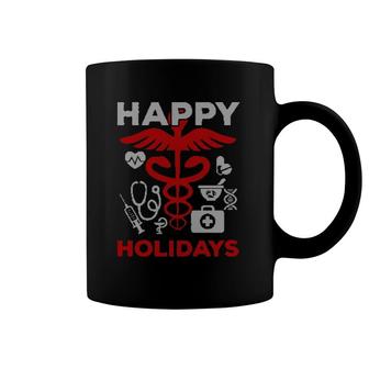 Happy Holidays Nurse Doctor Medical Profession Coffee Mug | Mazezy