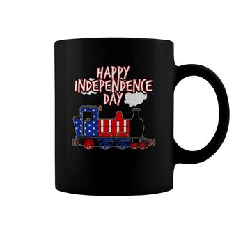 Happy Independence Day Train American Flag Usa 4Th July Coffee Mug | Mazezy