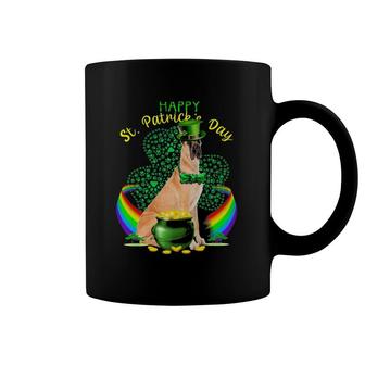 Happy St Patricks Day Great Dane Leprechaun Hat Shamrocks Premium Coffee Mug | Mazezy