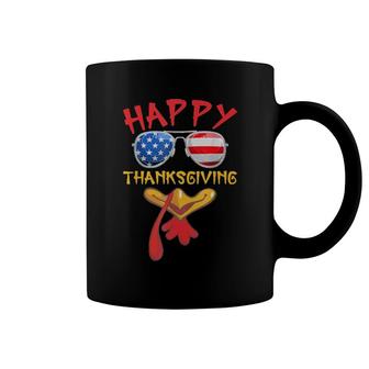 Happy Thanksgiving Tee For Boys Girls Kids Cute Turkey Face Coffee Mug | Mazezy
