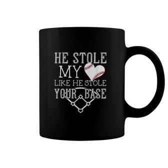 He Stole My Heart Like He Stole Your Base Girlfriend Coffee Mug - Thegiftio UK