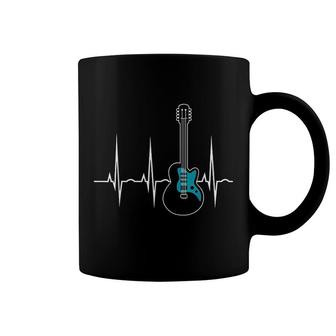 Heartbeat And Guitar Coffee Mug | Mazezy