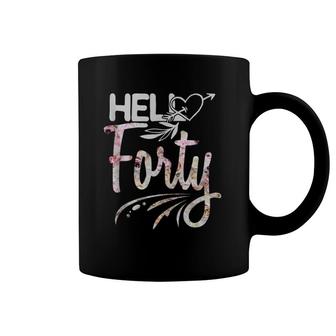 Hello Forty Happy 40Th Birthday Design 40 Years Old 1981 Coffee Mug | Mazezy