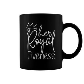 Her Royal Fiveness Funny 5Th Birthday 5 Years Old Girl Coffee Mug - Seseable