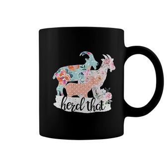 Herd That Goat Flower Lover Farm Coffee Mug | Mazezy