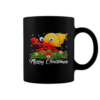 Hermit Crab Matching Santa Hat Hermit Crab Christmas Coffee Mug | Mazezy