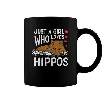Hippo Just A Girl Who Loves Hippos Coffee Mug | Mazezy