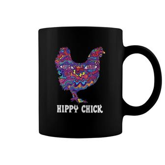 Hippy Chick Artwork Chicken Animal Lover Coffee Mug | Mazezy