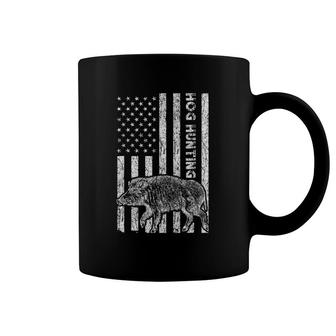 Hog Hunting American Flag Wild Vintage Pig Gift Coffee Mug | Mazezy DE