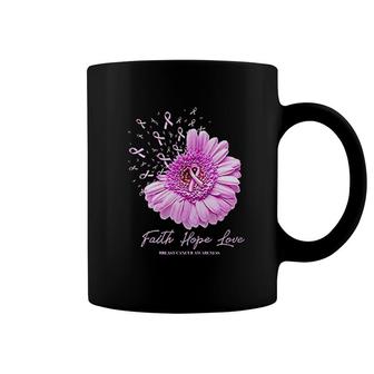 Hope Love Awareness Flower Pink Coffee Mug | Mazezy