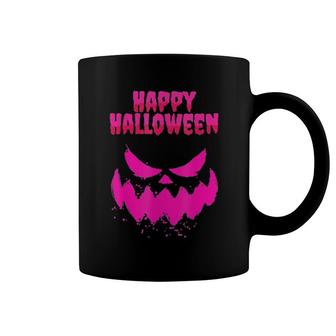 Horror Pumpkin In Pink Girls Scary Costume Halloween 2021 Tee Coffee Mug | Mazezy