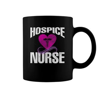 Hospice Nurse Practitioner Caduceus Heart Coffee Mug | Mazezy