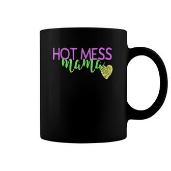 Hot Mess Mom Funny Mothers Day Gift Mommy Mum Mama Coffee Mug | Mazezy