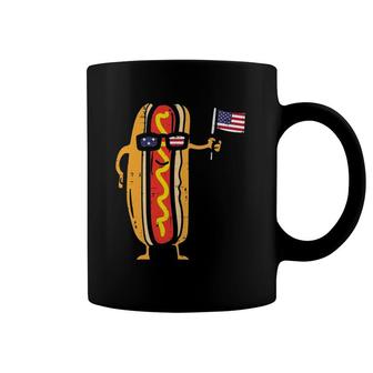 Hotdog Sunglasses American Flag Usa Funny 4Th Of July Fourth Coffee Mug | Mazezy AU