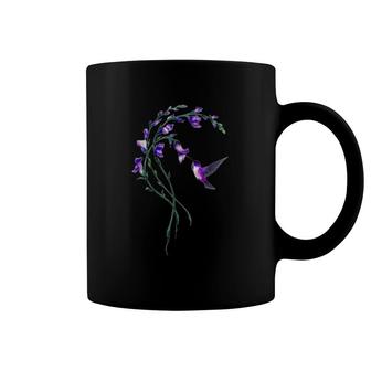 Humming Bird Violet Flower Lover Coffee Mug | Mazezy