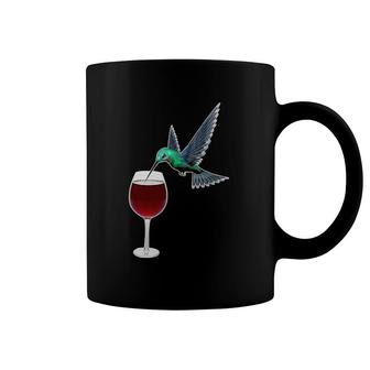 Hummingbird Drinking Wine Tee Bird Spirit Animal Hummingbird Coffee Mug | Mazezy