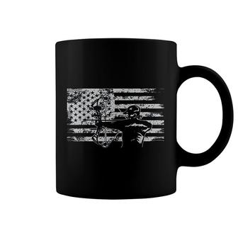 Hunting Archer American Flag Bowhunting Hunter Men Coffee Mug - Thegiftio UK