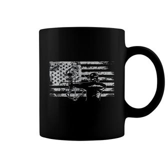 Hunting Archer American Flag Bowhunting Hunter Men Coffee Mug - Thegiftio UK