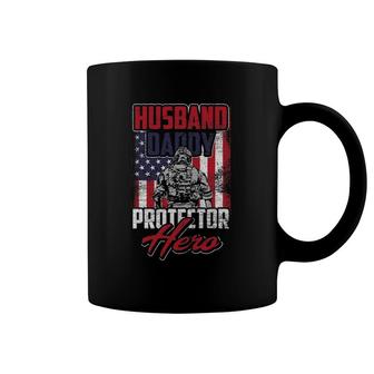 Husband Daddy Protector Hero Veterans Day Coffee Mug | Mazezy