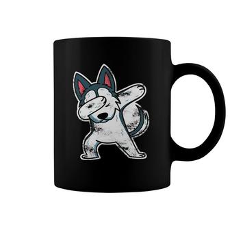 Husky Dog Lover Gift Dabbing Husky Coffee Mug | Mazezy
