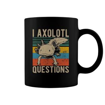 I Axolotl Questions Kids Youth Adults Retro Funny Axolotl Coffee Mug | Mazezy
