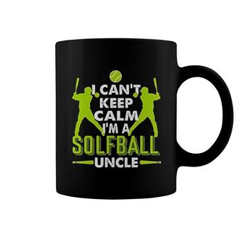 I Cant Keep Calm Im A Softball Uncle Coffee Mug | Mazezy
