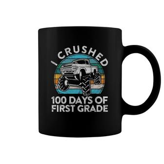 I Crushed 100 Days Of First Grade Gift Fun 1St Class School Coffee Mug | Mazezy