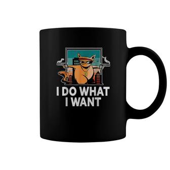I Do What I Want Cat Long Coffee Mug | Mazezy