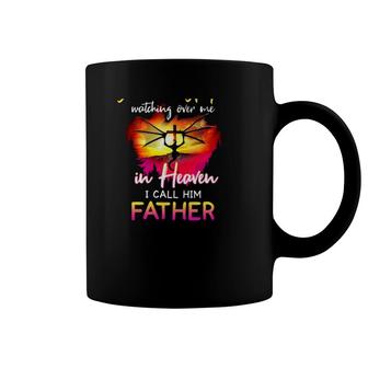 I Have A Guardian Angel Watching Over Me In Heaven I Call Him Father Christian Cross With Dragon Coffee Mug | Mazezy