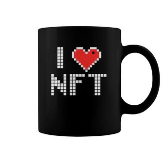 I Heart Nft Pixel Cryptocurrency Coffee Mug | Mazezy