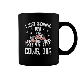 I Just Freaking Love Cows Cow Lover Kids Women Coffee Mug | Mazezy