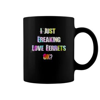I Just Freaking Love Ferrets Ok Ferrets Lover Gift Coffee Mug | Mazezy