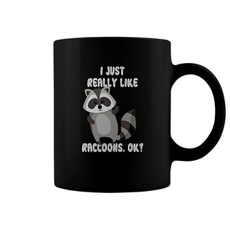 I Just Really Like Raccoons Ok Coffee Mug | Mazezy