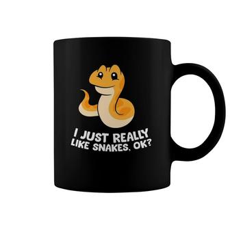 I Just Really Like Snakes Love Snakes Coffee Mug | Mazezy