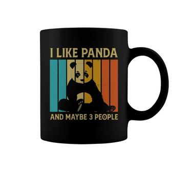 I Like Panda And Maybe 3 People, Retro Boys Coffee Mug | Mazezy