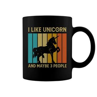 I Like Unicorn And Maybe 3 People, Retro Boys Coffee Mug | Mazezy